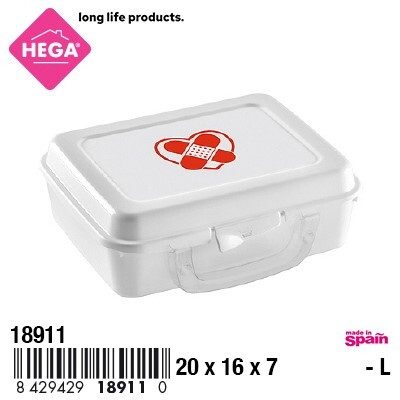 [44662] BOTIQUIN COLONIA RECTANGULAR DECOR S.O.S CON ASA 20 CM