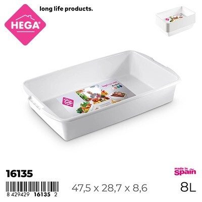 [29134] BANDEJA TURIN RECTANGULAR FRIGO MAXI 8LTS