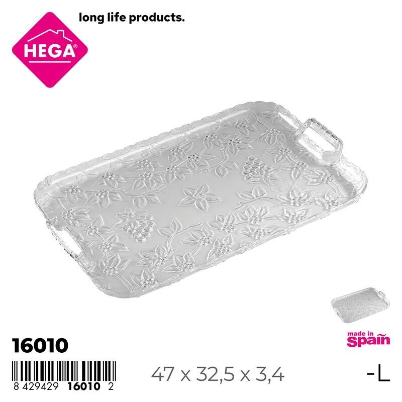 [44424] BANDEJA ROSTOV RECTANGULAR CON ASAS 47 CM