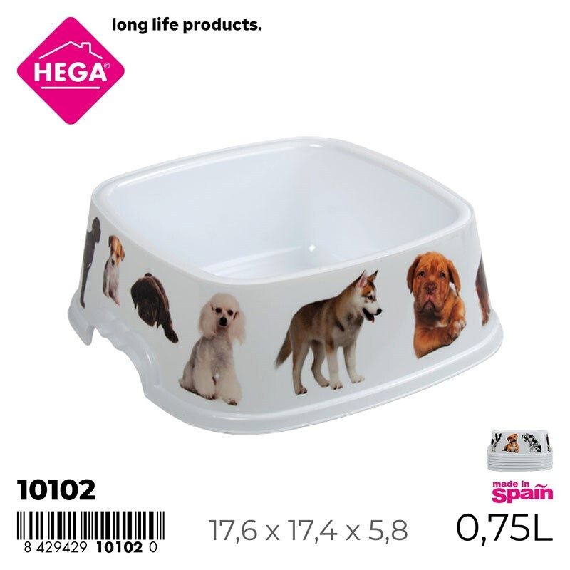 [42712] COMEDERO BRACO CUADRADO IML MASCOTAS 0.75 LTS