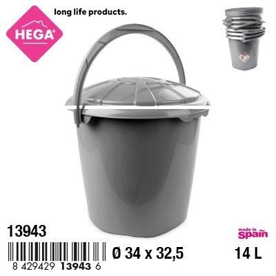 [114422] CUBO BASURA STAR REDONDO 14LTS C/TAPA
