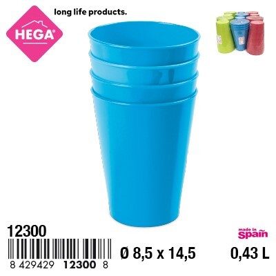 [115640] VASO HAWAI 0.43 LTS SET 4 UDS
