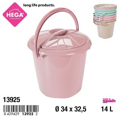 [115647] CUBO BASURA STAR REDONDO COLORES PASTELES 14 LTS