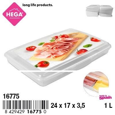 [115654] ESTUCHE SAPPORO RECTANGULAR PLANO IML LONCHAS COMPARTIMENTOS