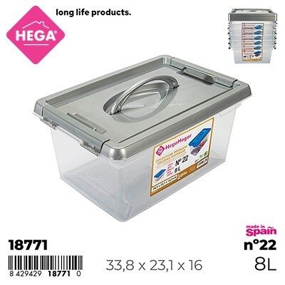 [127209] CAJA Nº22 NEW BOX CON CIERRES Y ASA 8 LTS