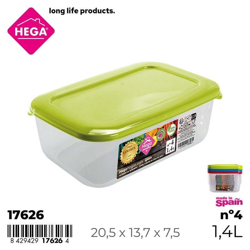 [131460] FIAMBRERA GOLDEN LINE RECTANGULAR Nº4 1.4 LTS