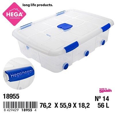 [133024] CAJA Nº14 NEW BOX CON CIERRES ANTIPOLILLA Y RUEDAS 56 LTS