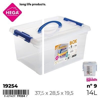 [137183] CAJA Nº9 NEW BOX CON CIERRES Y ASA BLUE REFLEX 14 LTS