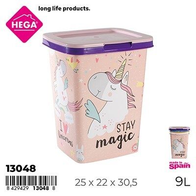 [139883] PAPELERA SENA CUADRADA IML FANTASY ANIMALS 9 LTS