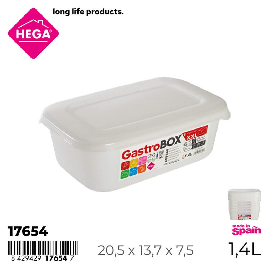 [140161] FIAMBRERA GASTROBOX RECTANGULAR 1.4 LTS