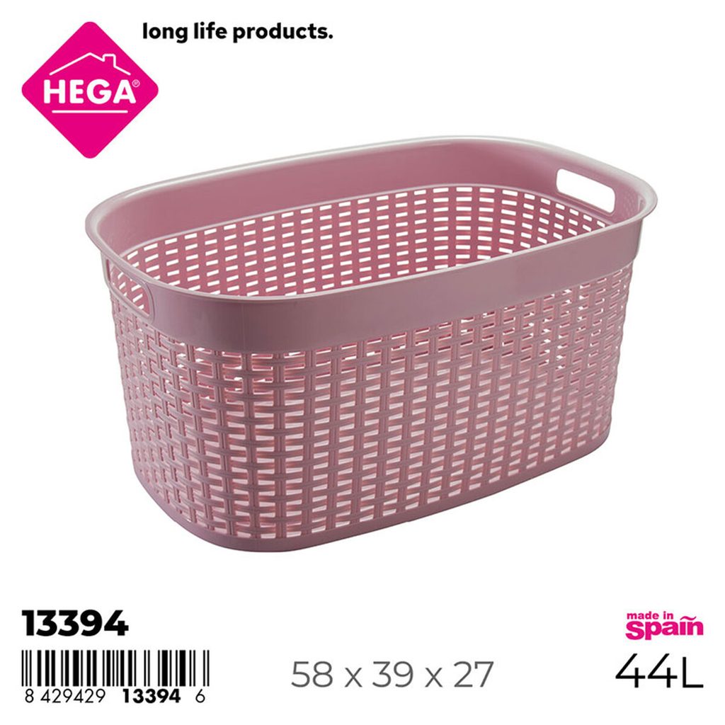 [142593] CESTA DE ROPA RATTAN LINE ROSA 44 LTS