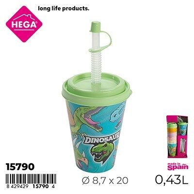 [148951] VASO HAWAI IML FANTASY ANIMALS CON TAPA Y CAÑA 0.43 LTS