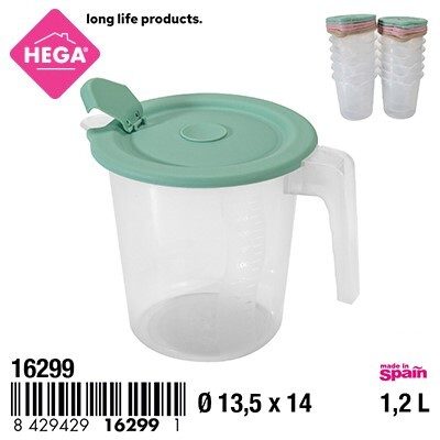 [148952] JARRA HABANA REDONDA GRADUADA CON TAPA 1.2 LTS