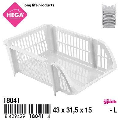 [148959] VERDULERO INDALO BLANCO APILABLE 44 CM
