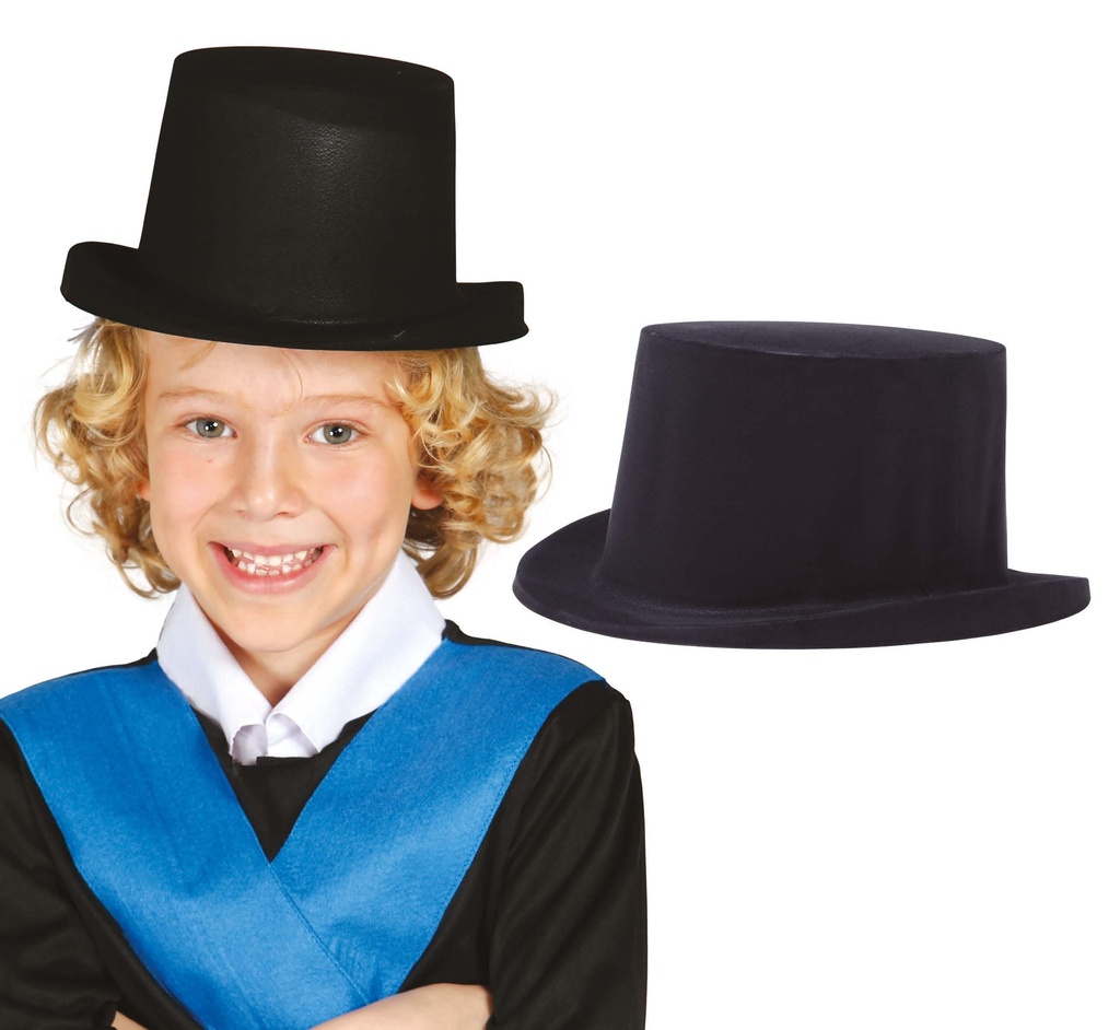 [83214] Chistera Infantil Flocada Negra