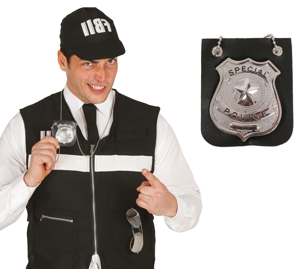 [133798] Placa Policia Colgante