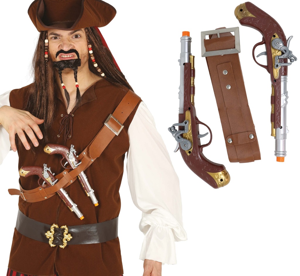 [148316] Cinta Pecho con Dos Pistolas Piratas