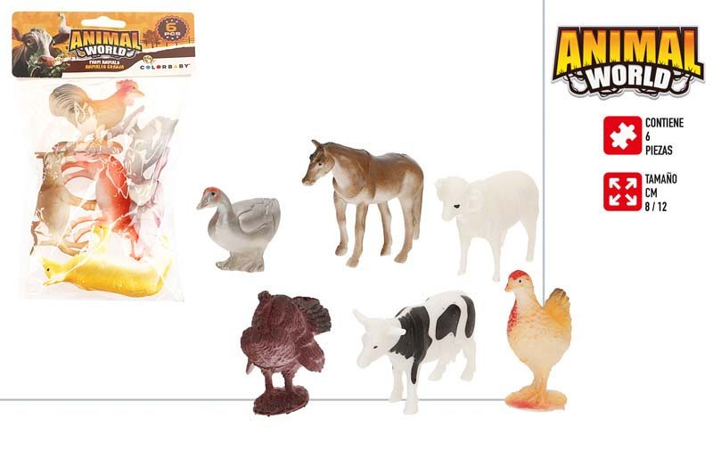 [147159] Animal World Animales Granja 6 UDS