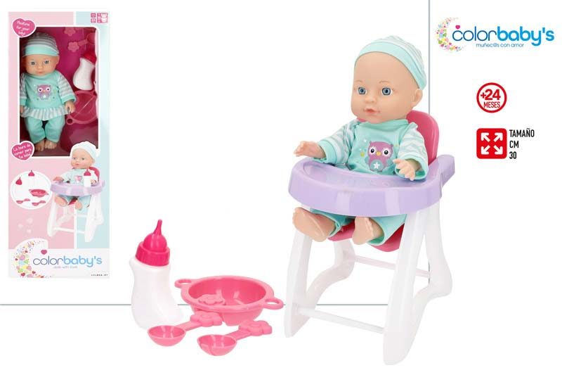 [147227] Muñeca 30 CM con Trona y Accesorios