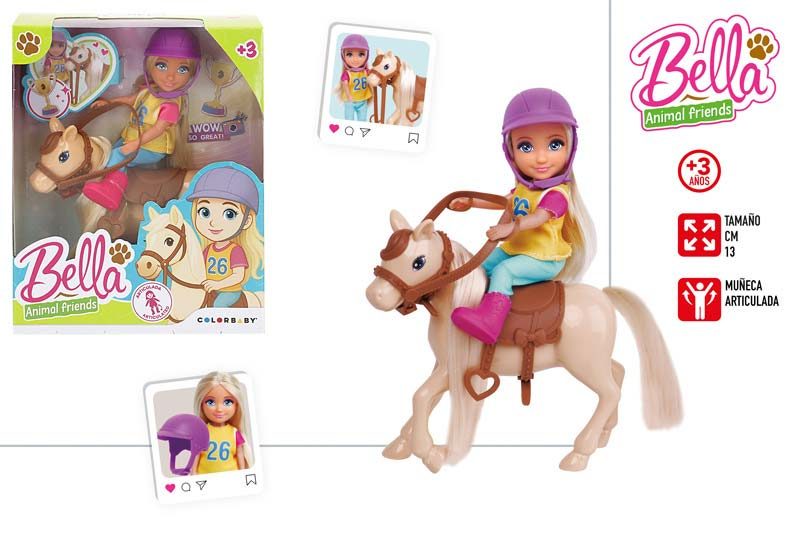 [147252] Muñeca Bella Holidays Caballo 13 CM