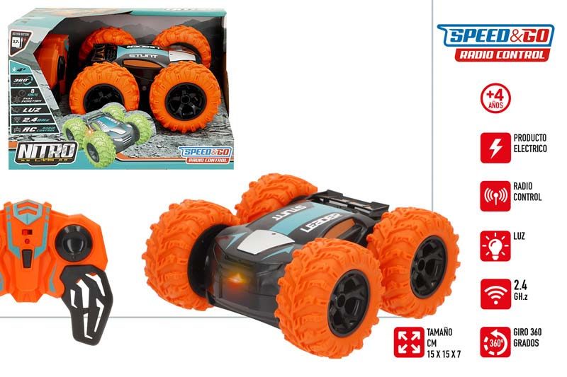 [147292] Coche Rc Stunt Nitro con Bateria 2.4G