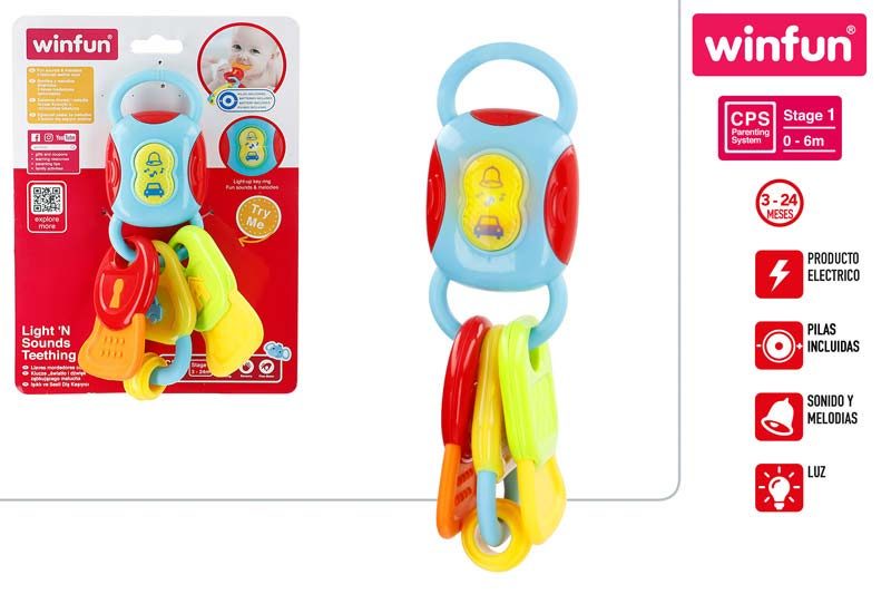[147300] Llavero Sonidos Winfun + 3 Meses