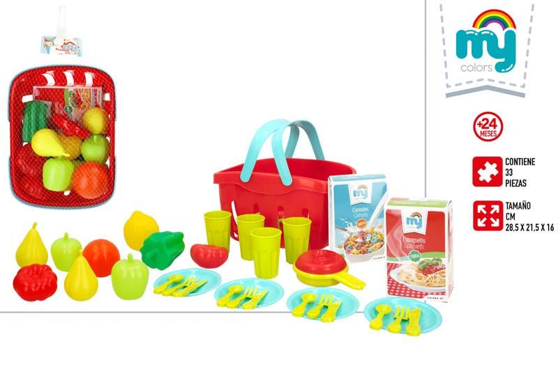 [147302] My Home Cesta con Alimentos 22 PZAS