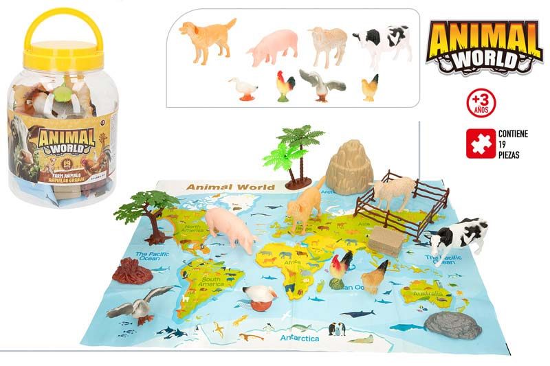 [139230] Figuras Animales Granja Animal World 19 PZAS