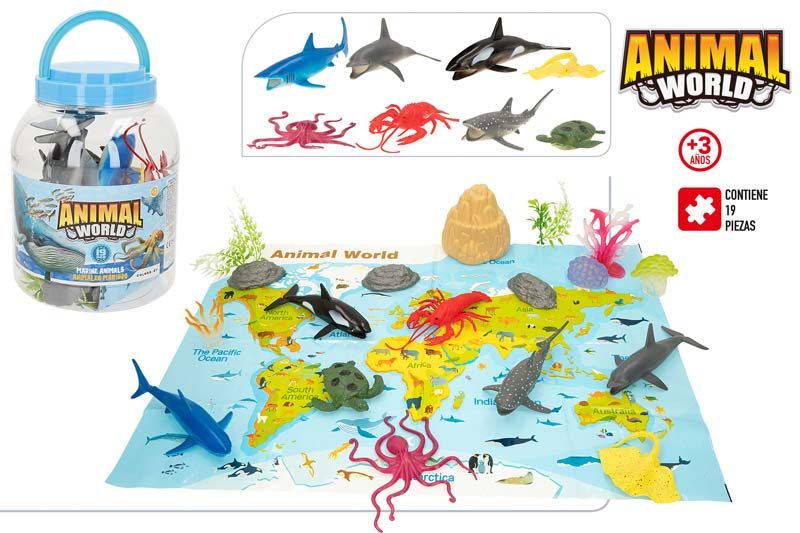 [139166] Figuras Animales Marinos Animal World 19 PZAS