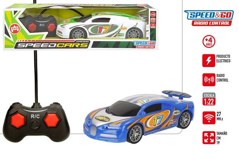 [132430] Coche Rc Speed Cars 1:22 19 CM 2 Surtidos