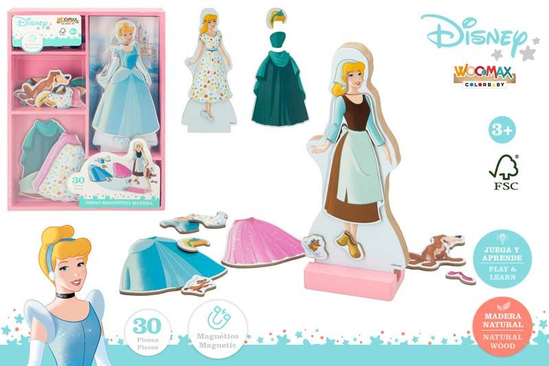 [116466] Juego Magnetico Madera Vestidos Disney