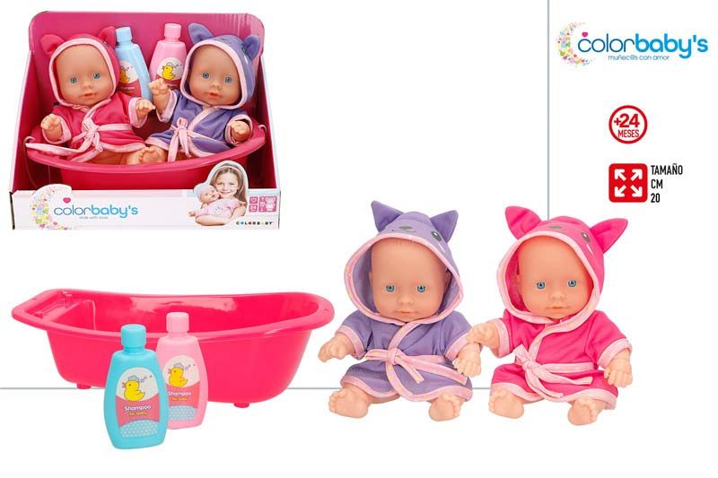 [139196] Bebes 20 CM con Bañera y Accesorios