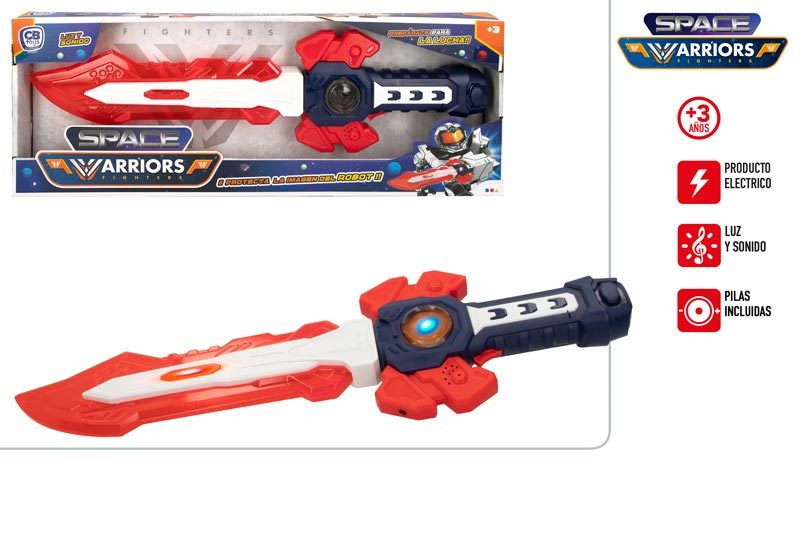 [147368] Espada Espacial Warrior Luz y Sonido + 3 Años