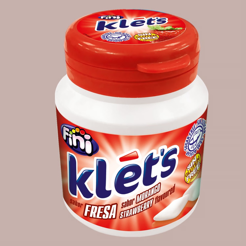 [106868] Klets Chicles Fresa sin Azucar Fini 100GRS