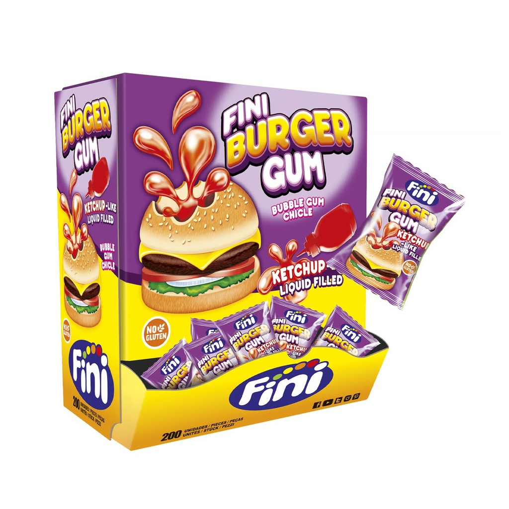[123335] Chicle Burguer Gum Fini 10 UDS