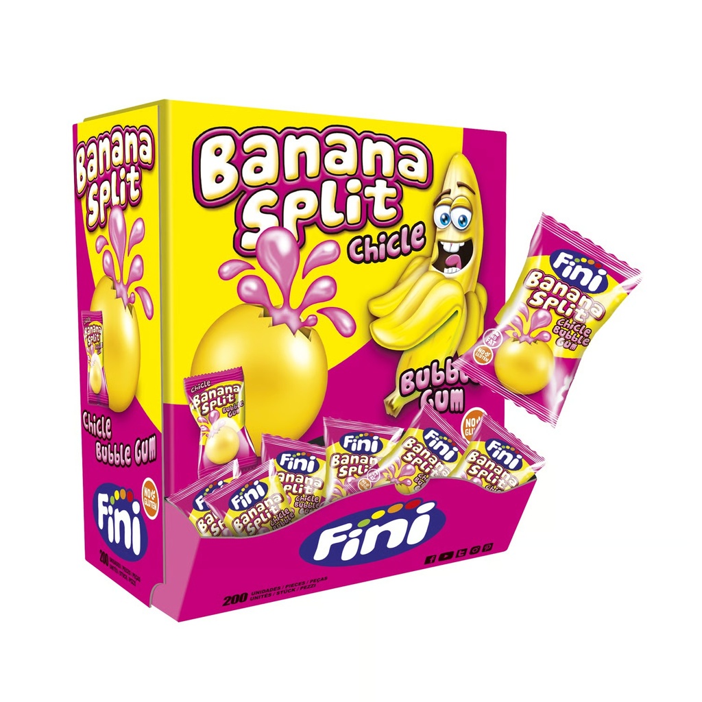 [134867] Chicle Banana Split Fini 10 UDS