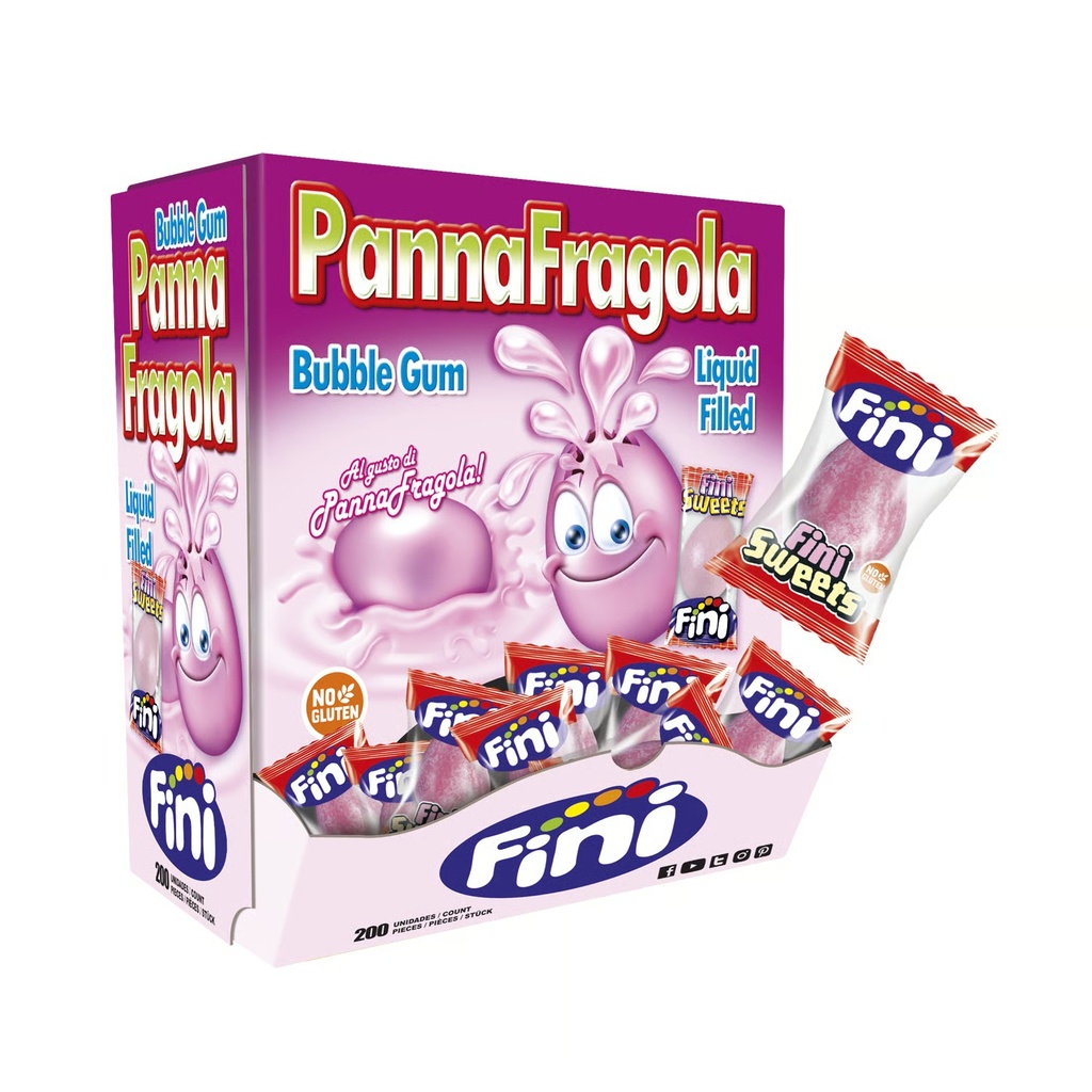 [135708] Chicle Panna Fragola Fini 10 UDS