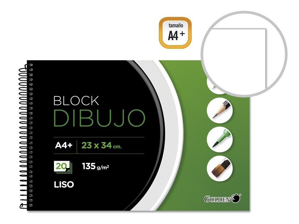 [108697] BLOCK DIBUJO A4+ 135 GRS SIN MARGEN GOLDEN