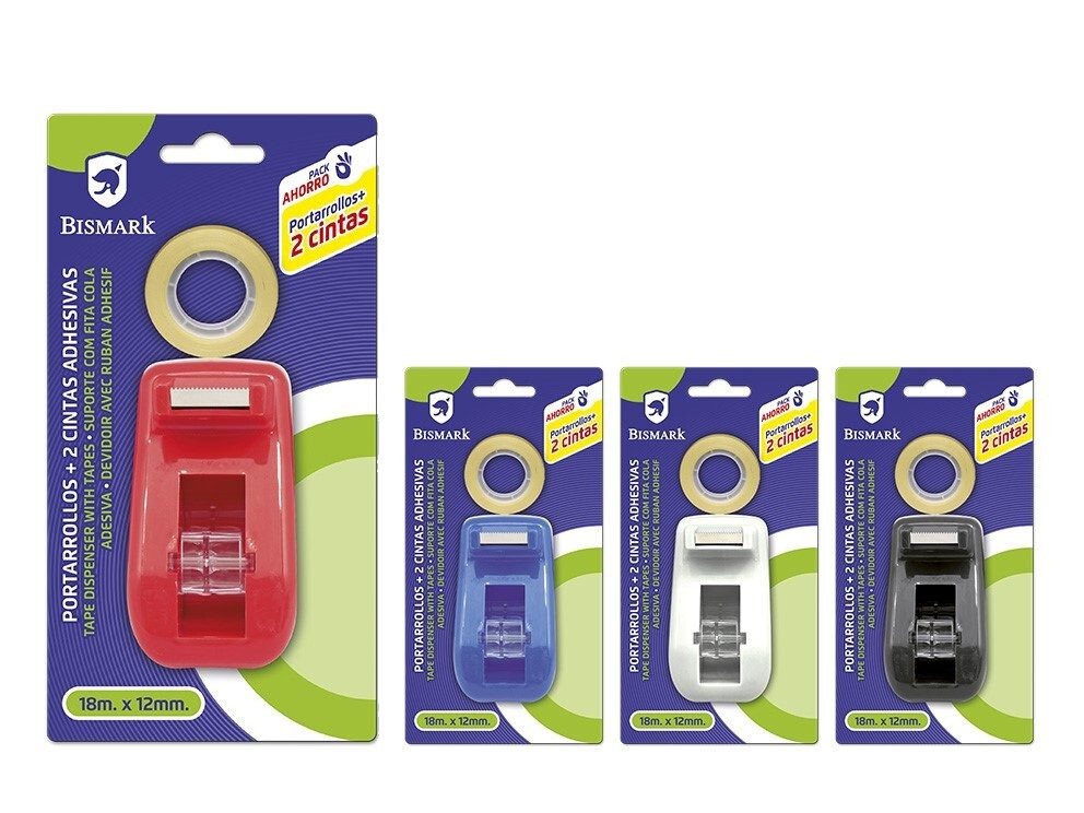 [135880] PORTARROLLOS 12 MM X 18 MTS + 2 CINTAS ADHESIVAS