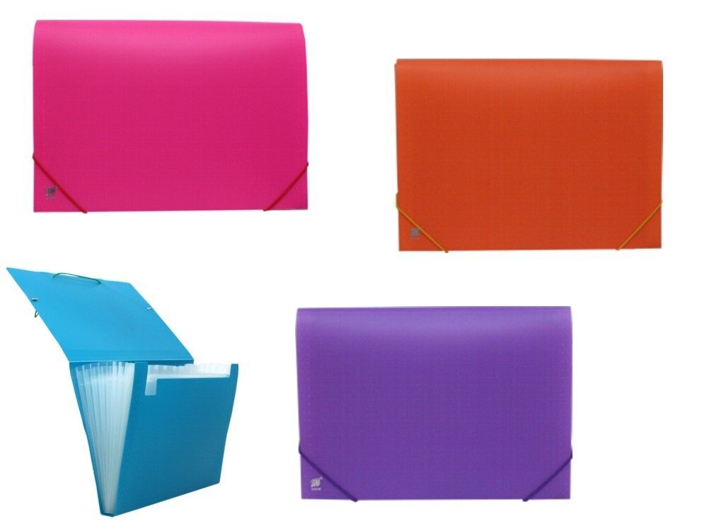 [151673] CARPETA FUELLE NEON POLIPROPILENO 12 APARTADOS