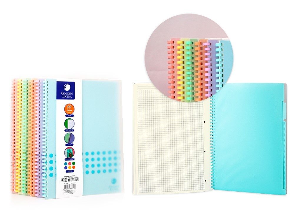 [151712] CUADERNO PP DOTS PASTEL SOFT RING A4 80 HOJAS 80 GRS GOLDEN
