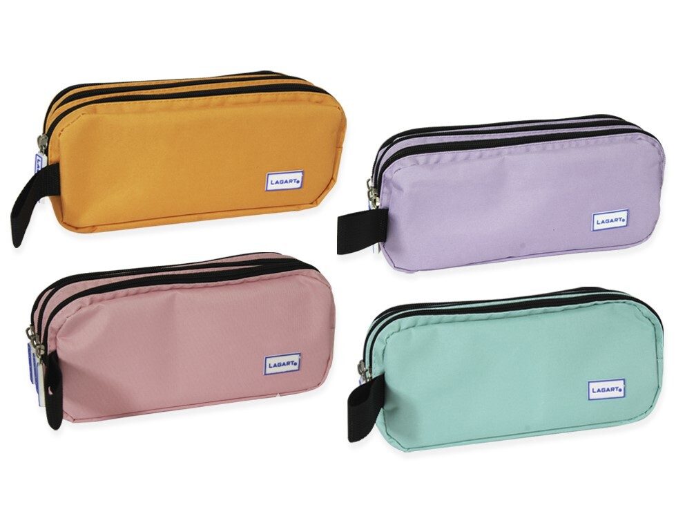 [151717] PORTATODO ZIPPY CON ASA 3 CREMALLERAS PASTEL LAGART