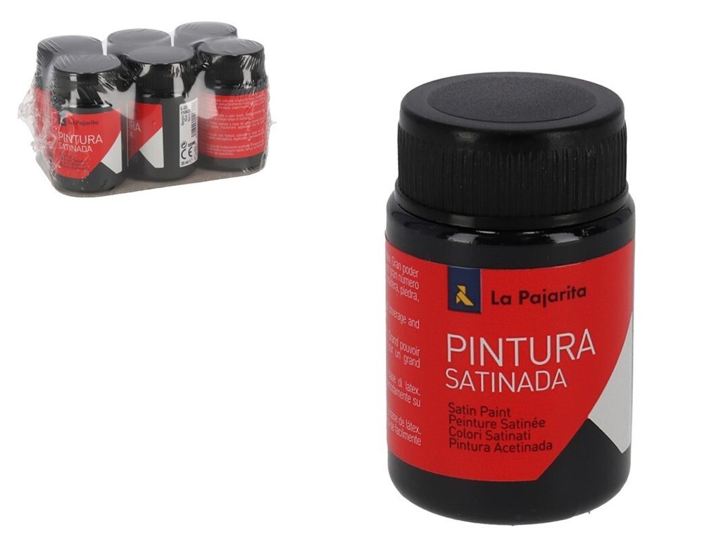 [114778] TEMPERA PAJARITA SATINADA NEGRO 35 ML L-22