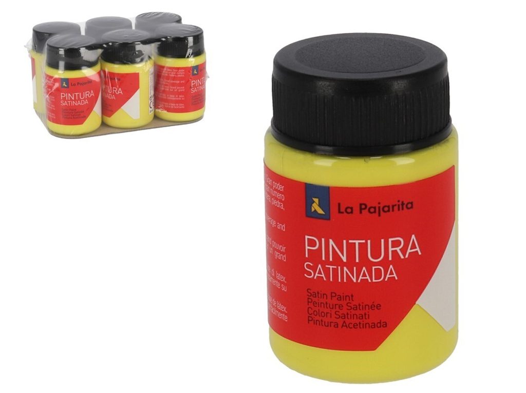 [114780] TEMPERA PAJARITA SATINADA AMARILLO LIMON 35 ML L-01