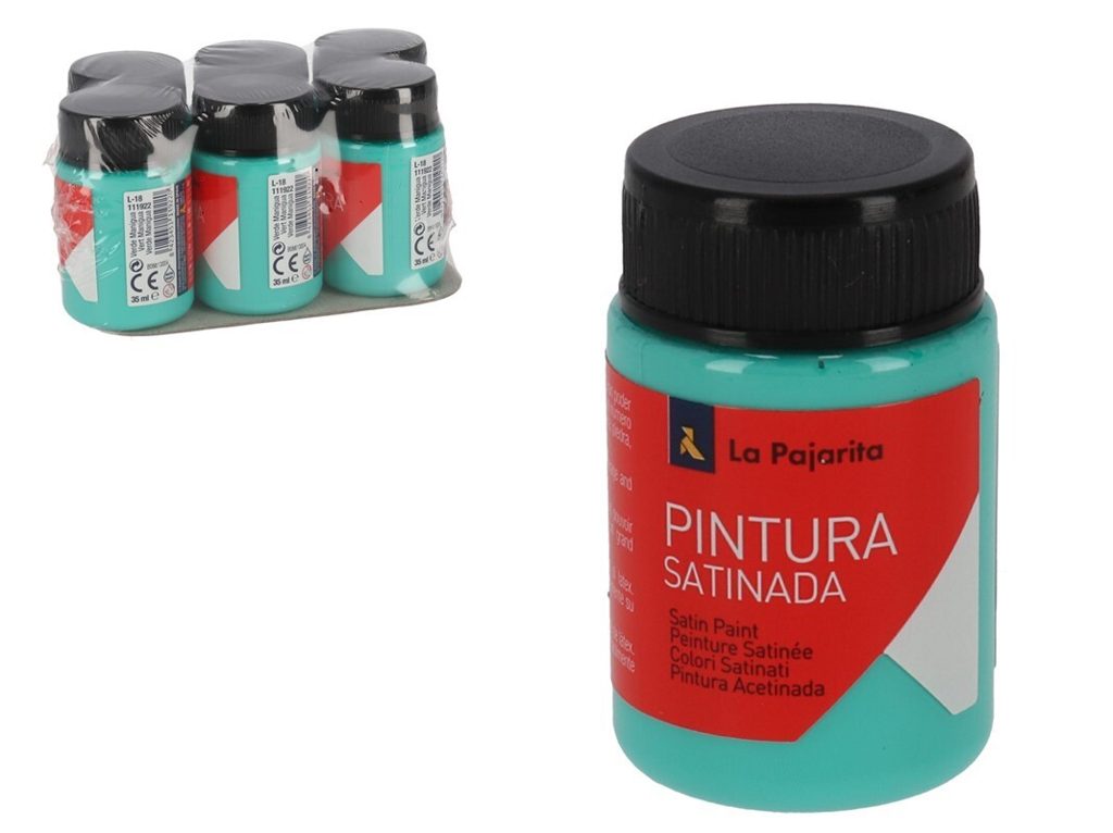 [114790] TEMPERA PAJARITA SATINADA VERDE MANIGUA 35 ML L-18