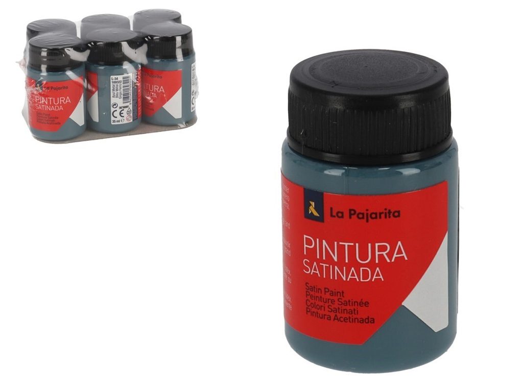 [114807] TEMPERA PAJARITA SATINADA AZUL METAL 35 ML L-34