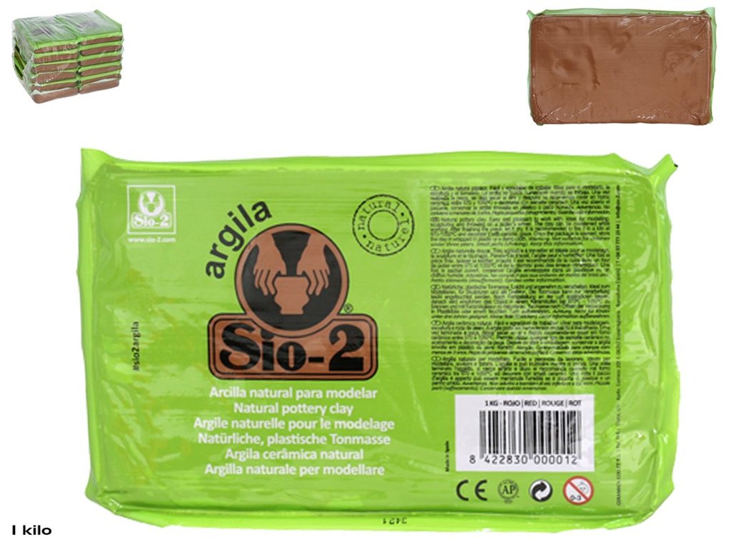 [123156] ARCILLA NATURAL PARA MODELAR 1 KG ROJO