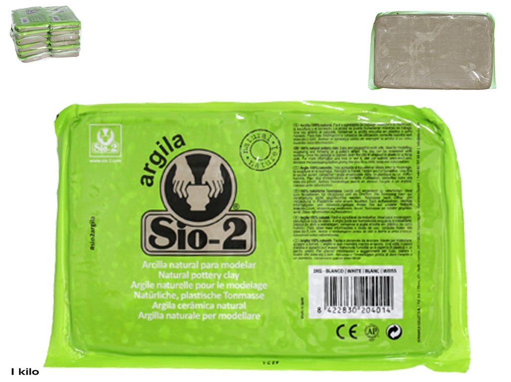 [136060] ARCILLA NATURAL PARA MODELAR BLANCA 1 KG