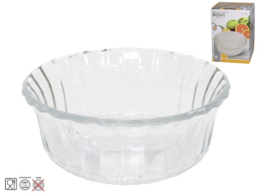 [138021] BOWL CRISTAL RAYAS 11 X 11 X 5.2 CM