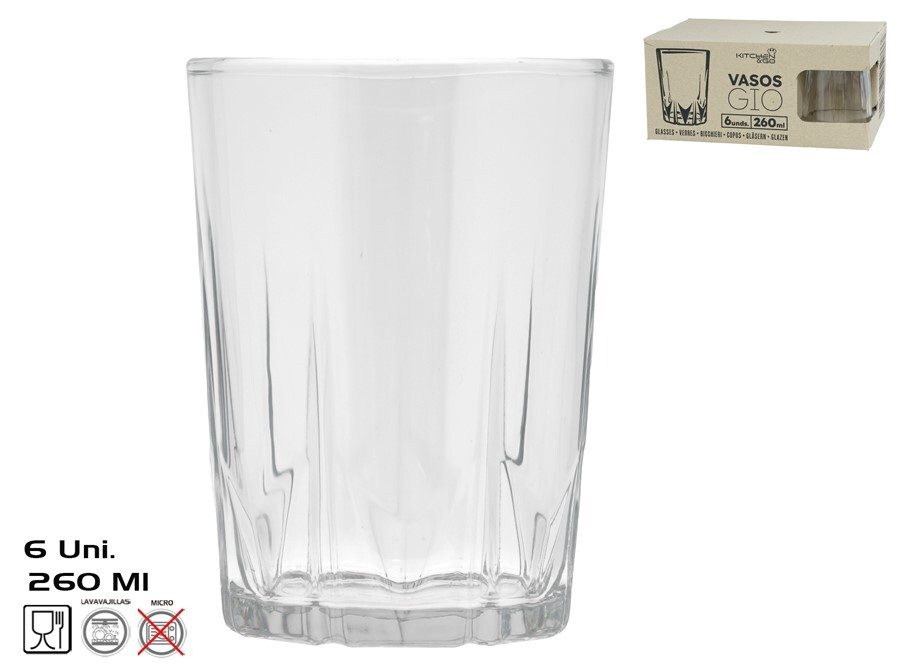 [140470] VASO CRISTAL GIO 260 ML 6 UDS